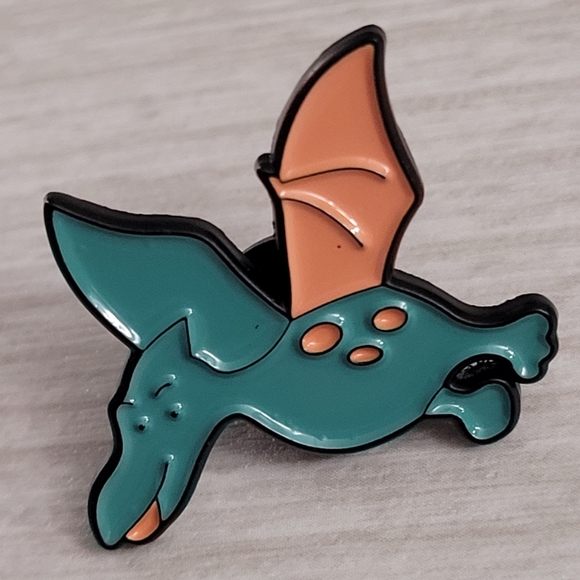 Pterodactyl Blue Flying Dino Enamel Pin - Picture 4 of 10